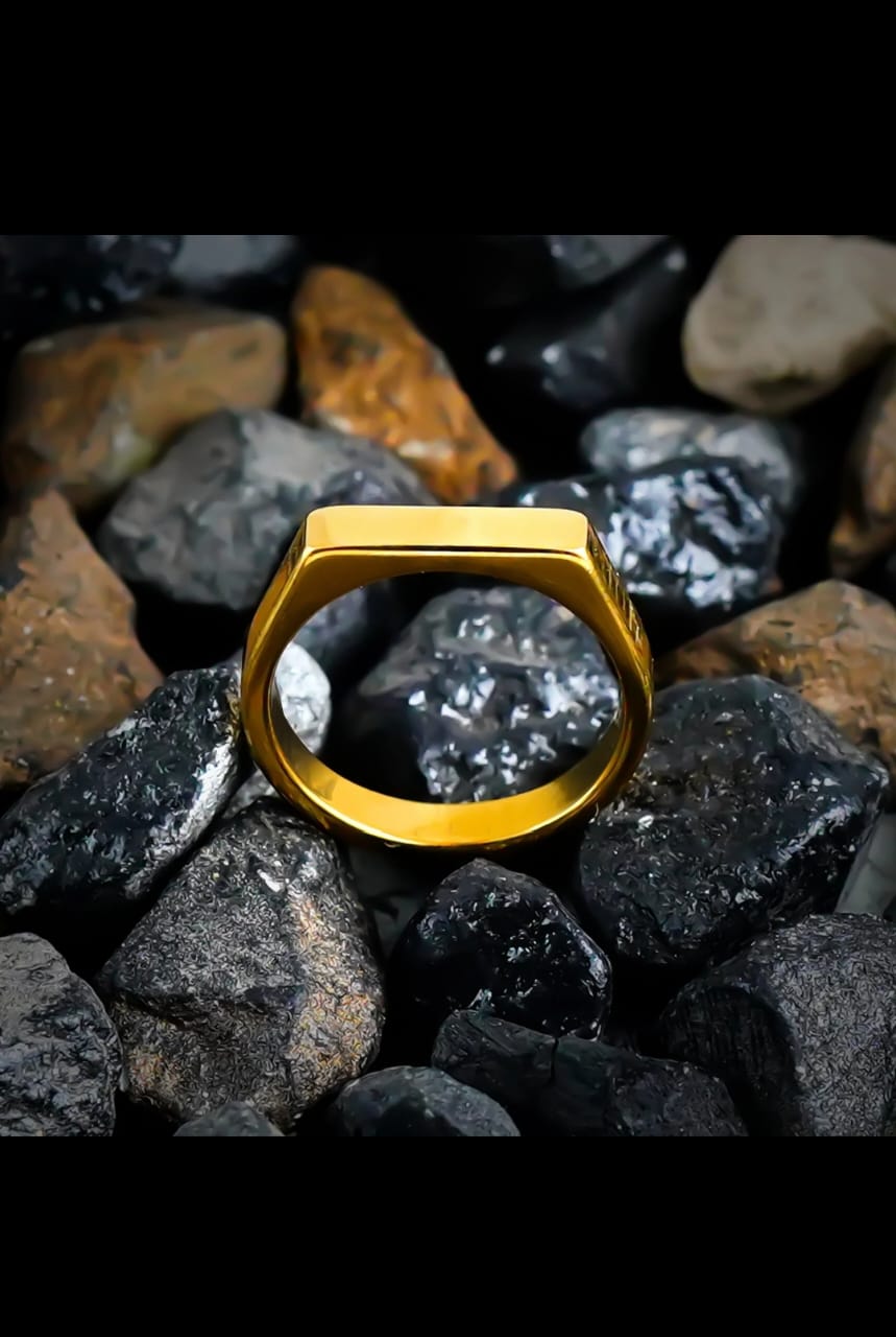 Aesthetic Golden Male Ring
