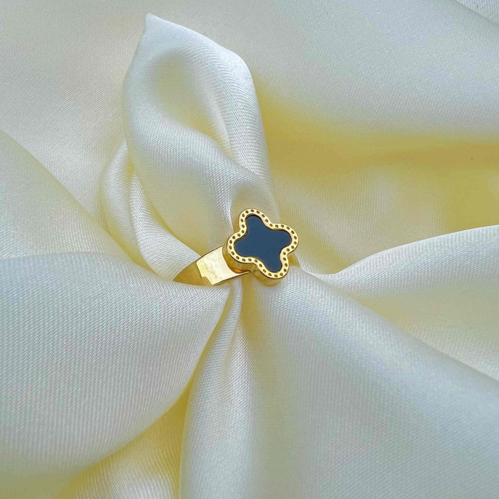 Clover Flower Ring Adjustable