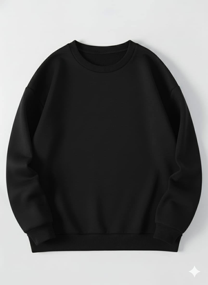 Black Sweatshirt – Premium Winter Wear for Men & Women