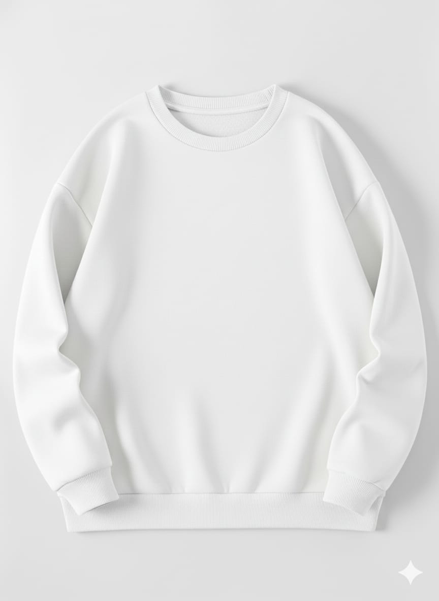 White Sweatshirt – Premium Winter Wear for Men & Women