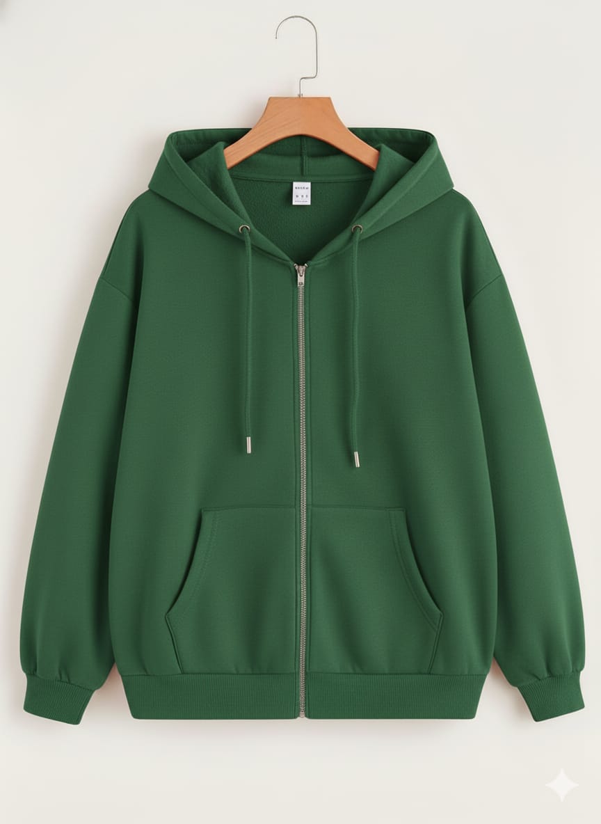 Green Zipper Hoodie