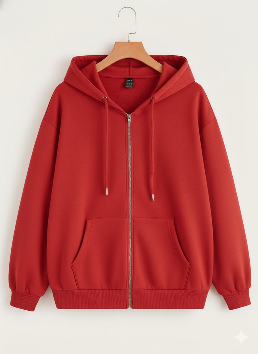 Red Zipper Hoodie