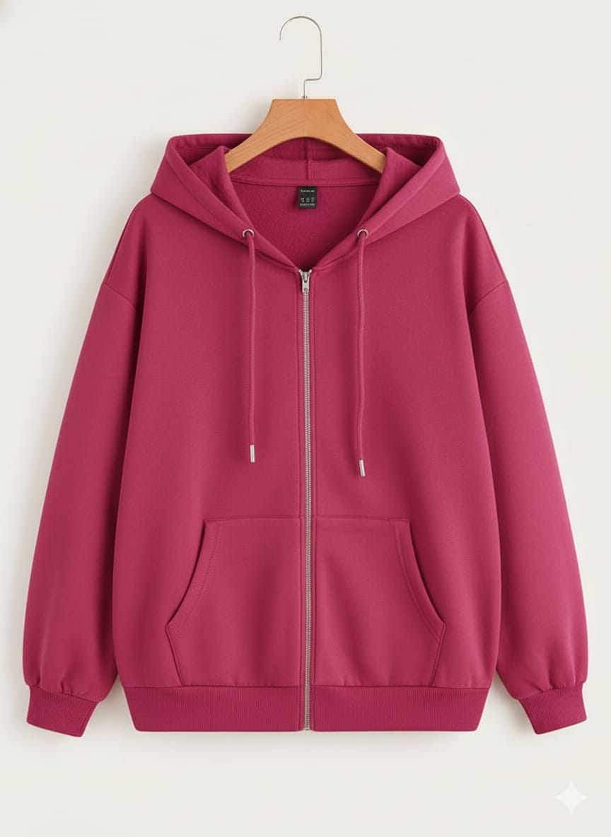 Pink Zipper Hoodie