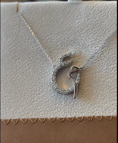 Twilight Arabic Initial Initial Necklace