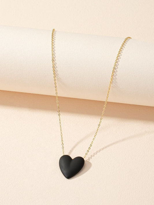Black Heart Necklace