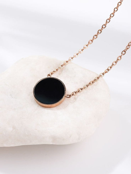 Black Round Necklace