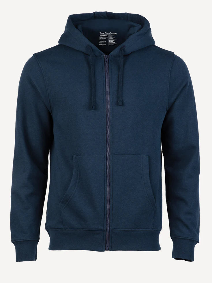 Navy Blue Zipper Hoodie