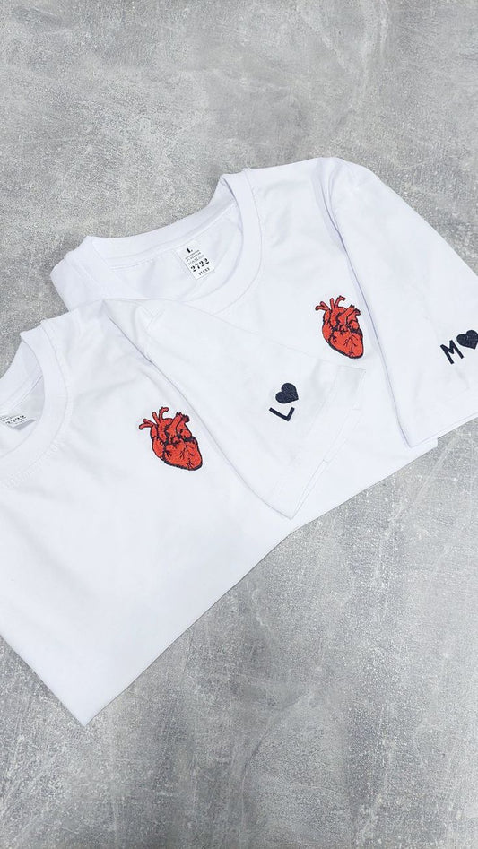 Couple Initial Heart T-Shirt