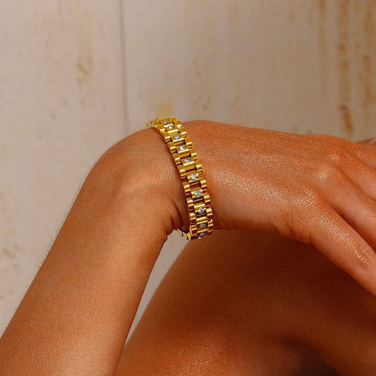 Adele CZ Watch Strap Bracelet