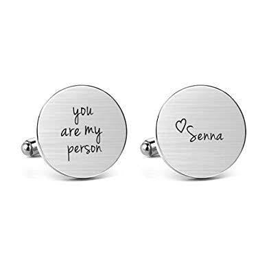 Customized Engraved Name Cufflinks