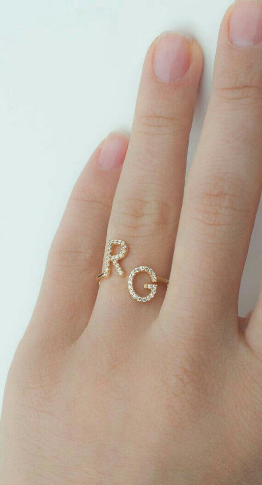 Diamond Initial Ring