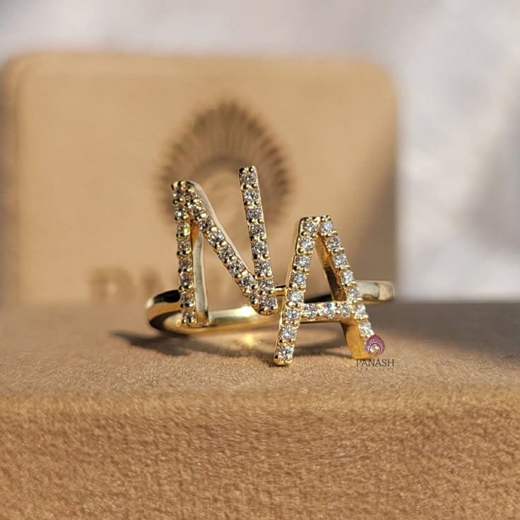 Diamond Initial Ring