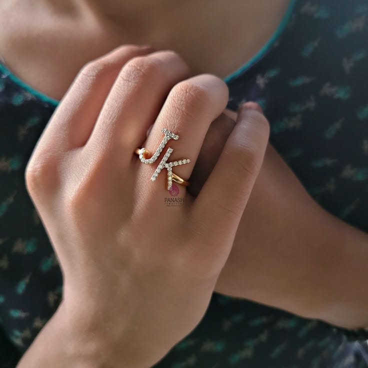 Diamond Initial Ring