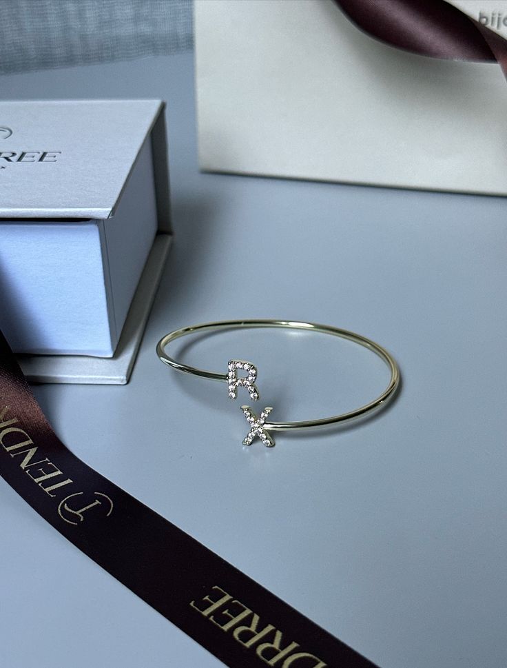 Elegent Couple Initials Bangle