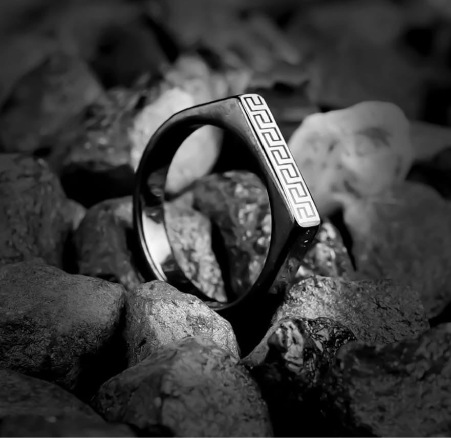 Aesthetic Versace Black Ring