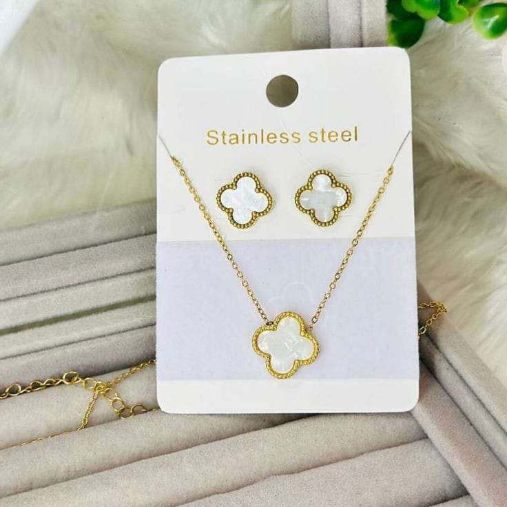 Floral Necklace And Earings