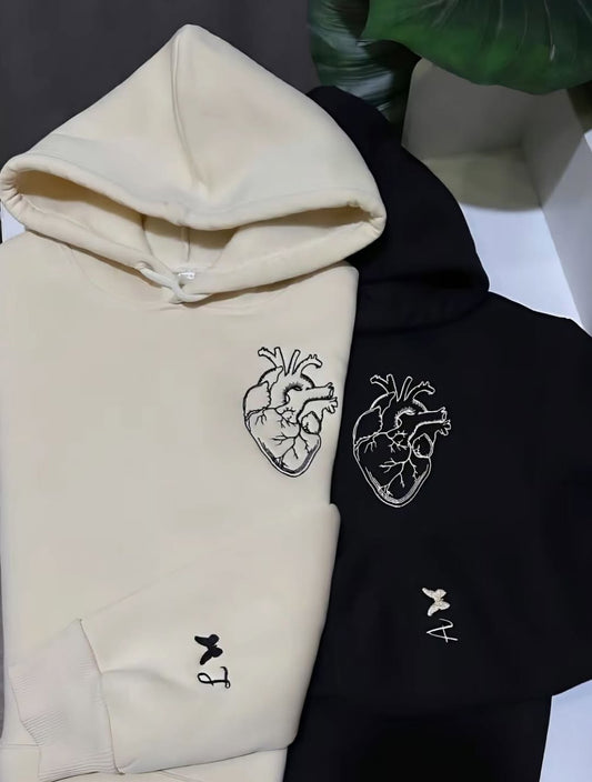 Heart Initials Customize Hoodie