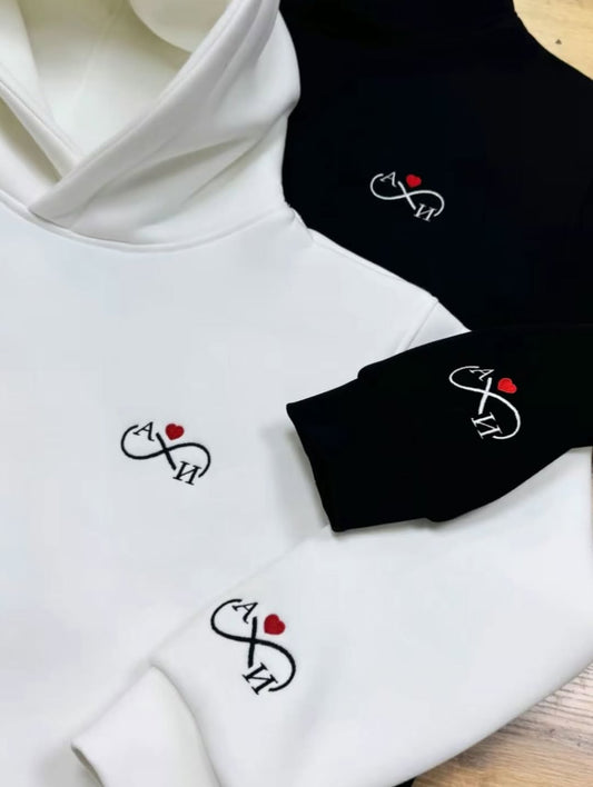 Couple Initials Customize Hoodie