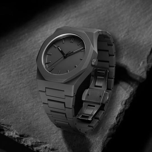 Metallic Black Aura Watch