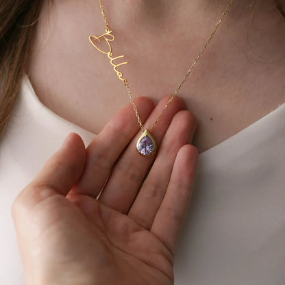 Custom Gem Name Necklace
