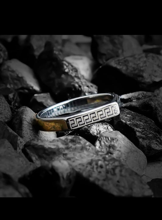 Aesthetic Versace Silver Ring