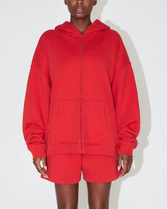 Red Zipper Hoodie