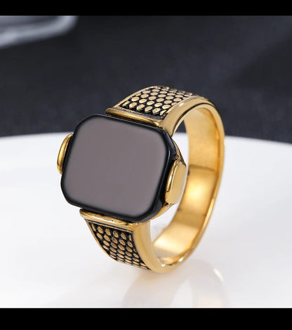 Snake Skin Design Male Ring