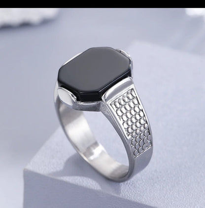Snake Skin Design Male Ring
