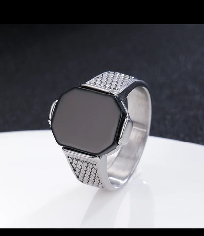 Snake Skin Design Male Ring