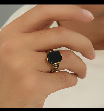 Snake Skin Design Male Ring