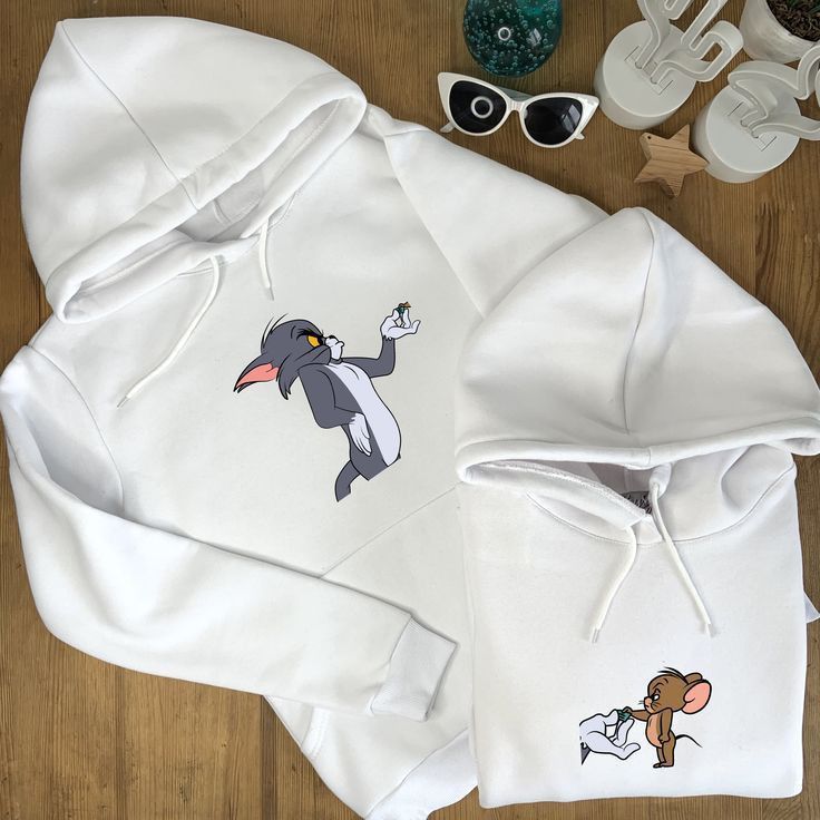 Tom & Jerry Center Print Couple Customize Hoodie