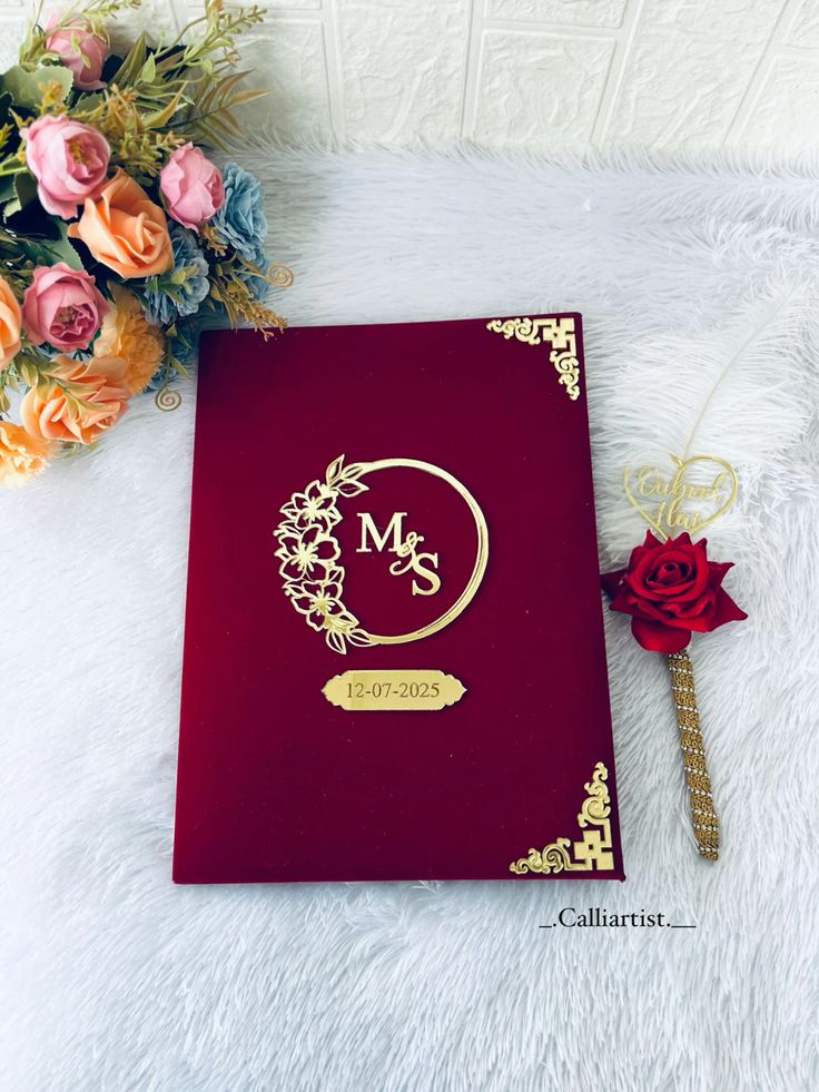 Red Velvet Nikkah Frame
