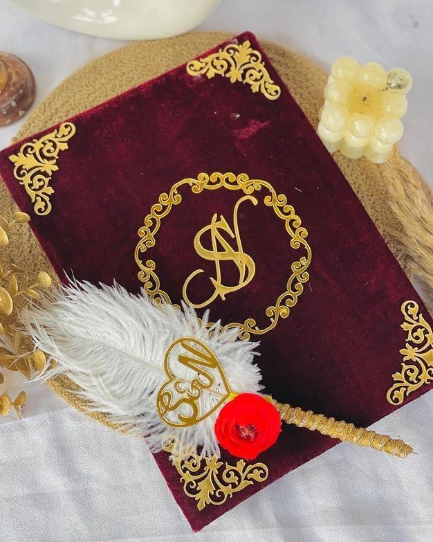 Red Velvet Nikkah Frame