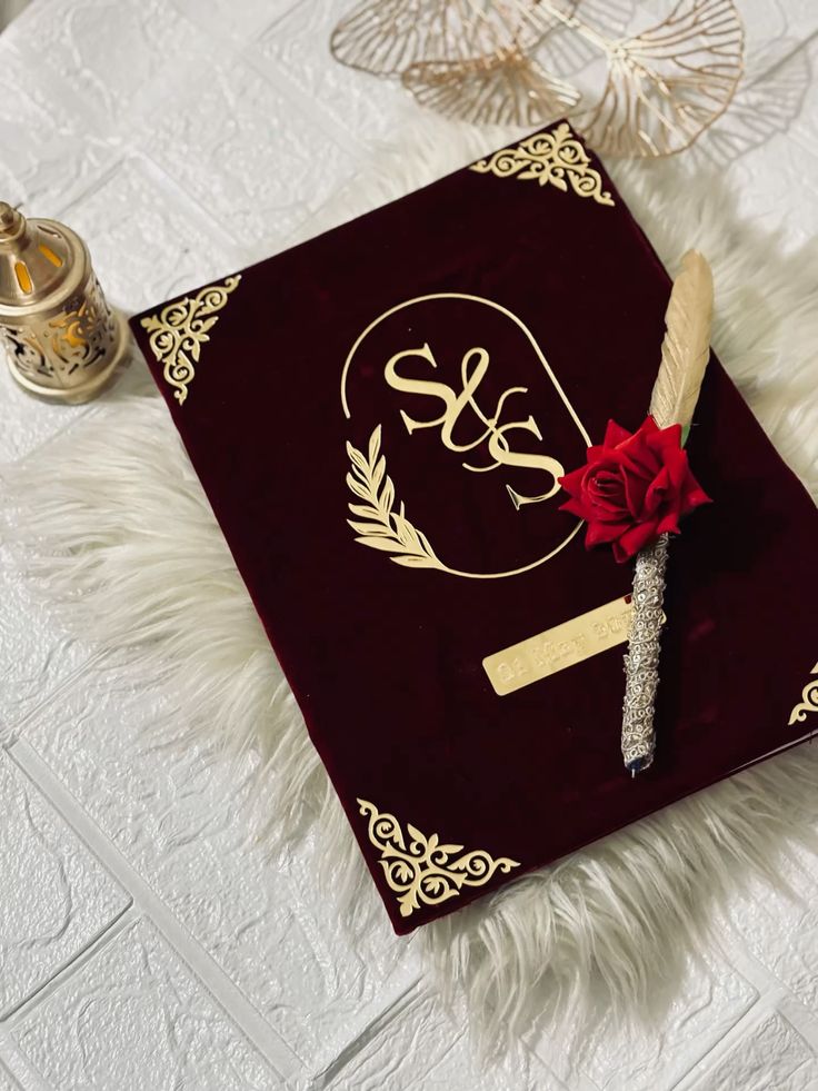 Red Velvet Nikkah Frame