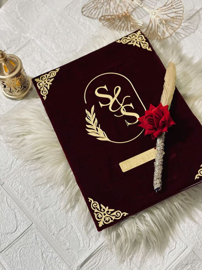 Red Velvet Nikkah Frame