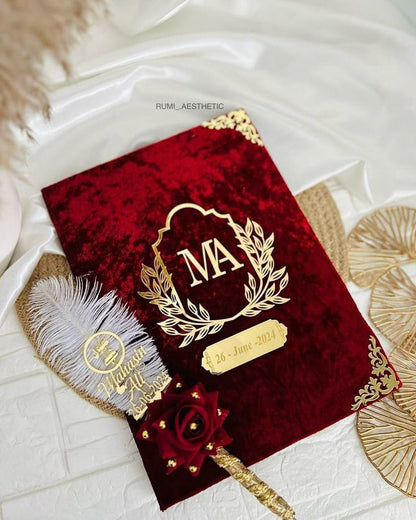 Red Velvet Nikkah Frame