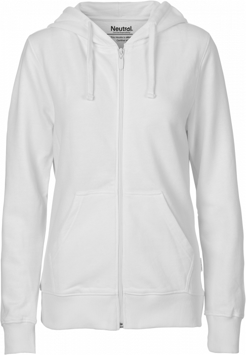 White Zipper Hoodie