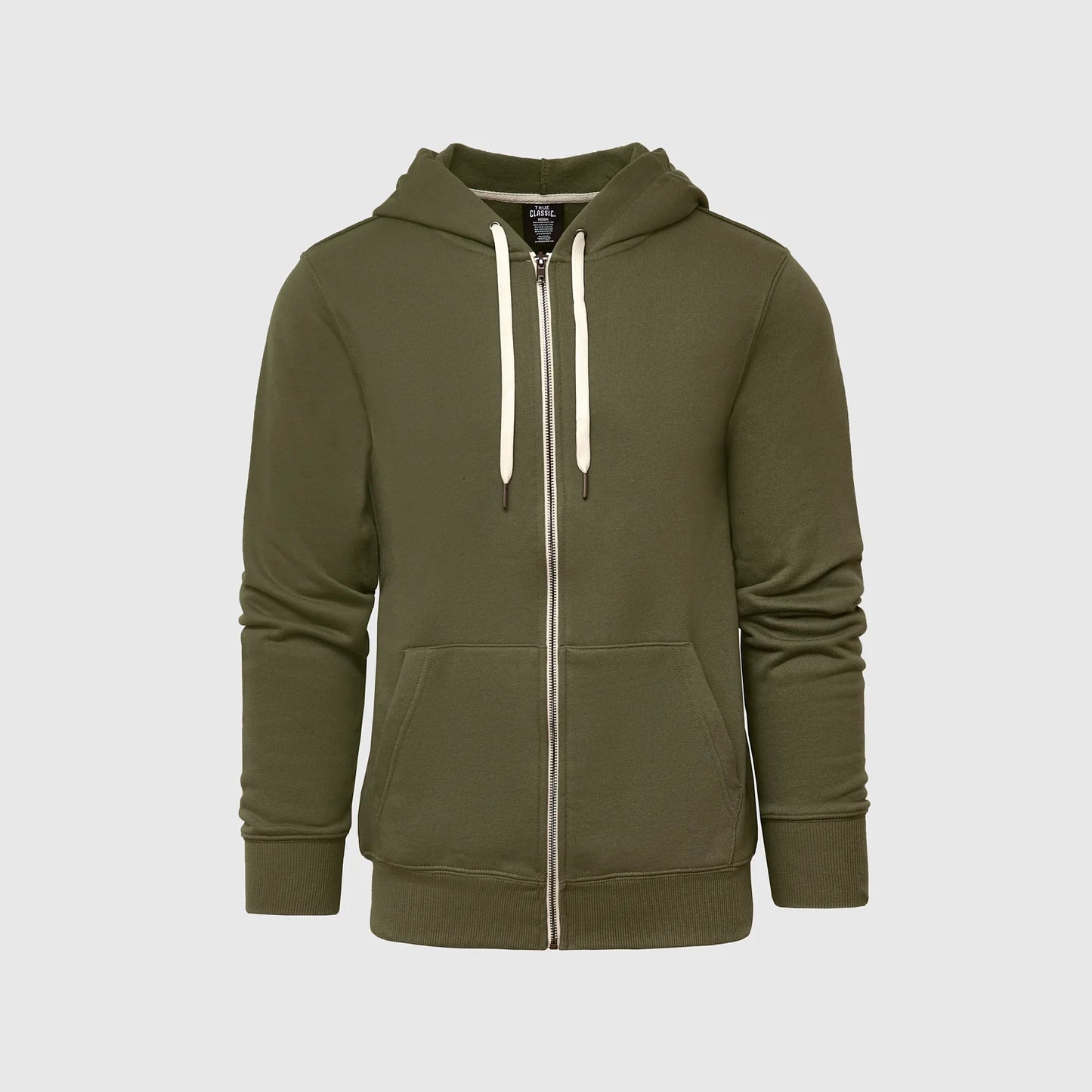 Army Green Zipper Hoodie