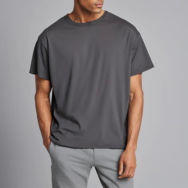 Charcoal Grey Drop Shoulder Tee