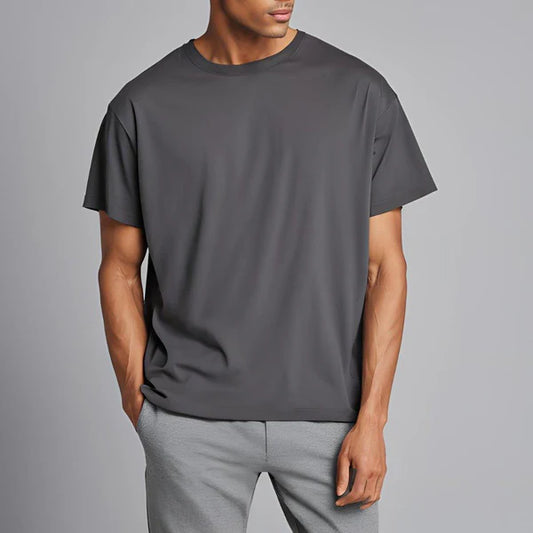 Charcoal Grey Drop Shoulder Tee