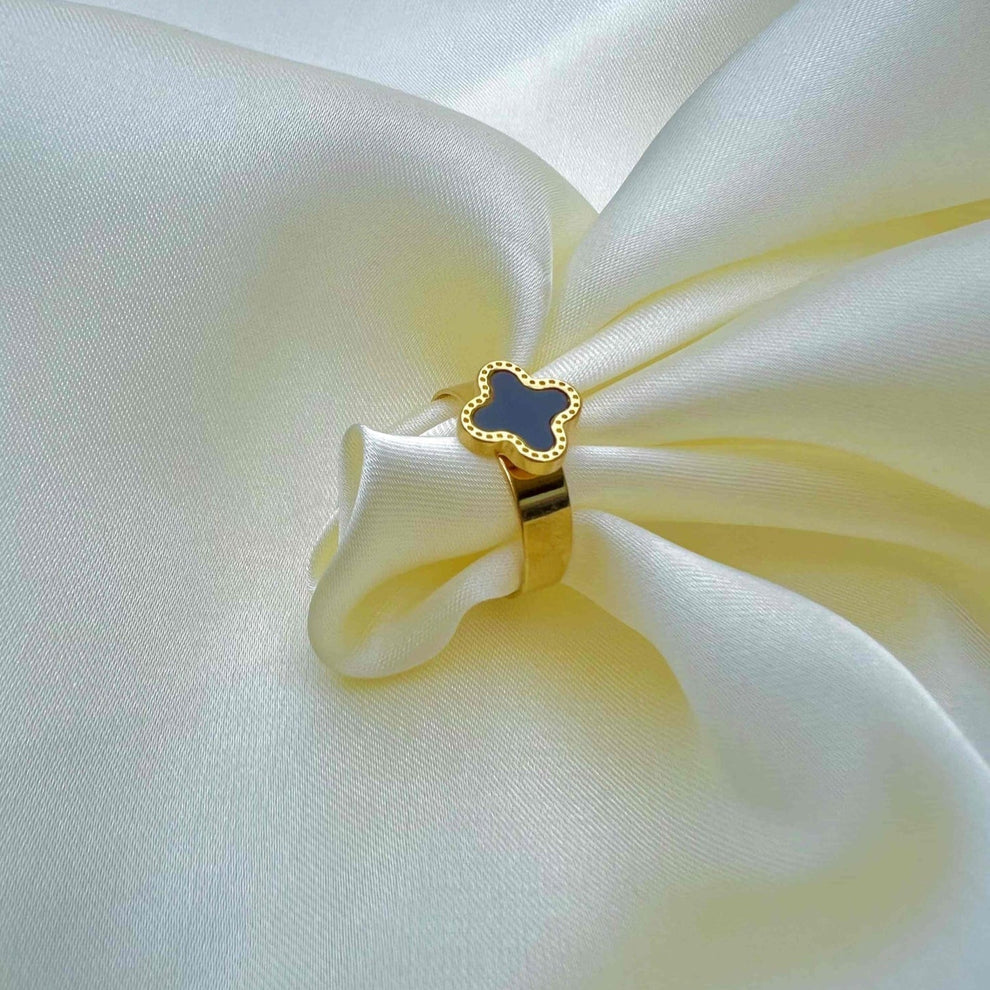 Clover Flower Ring Adjustable