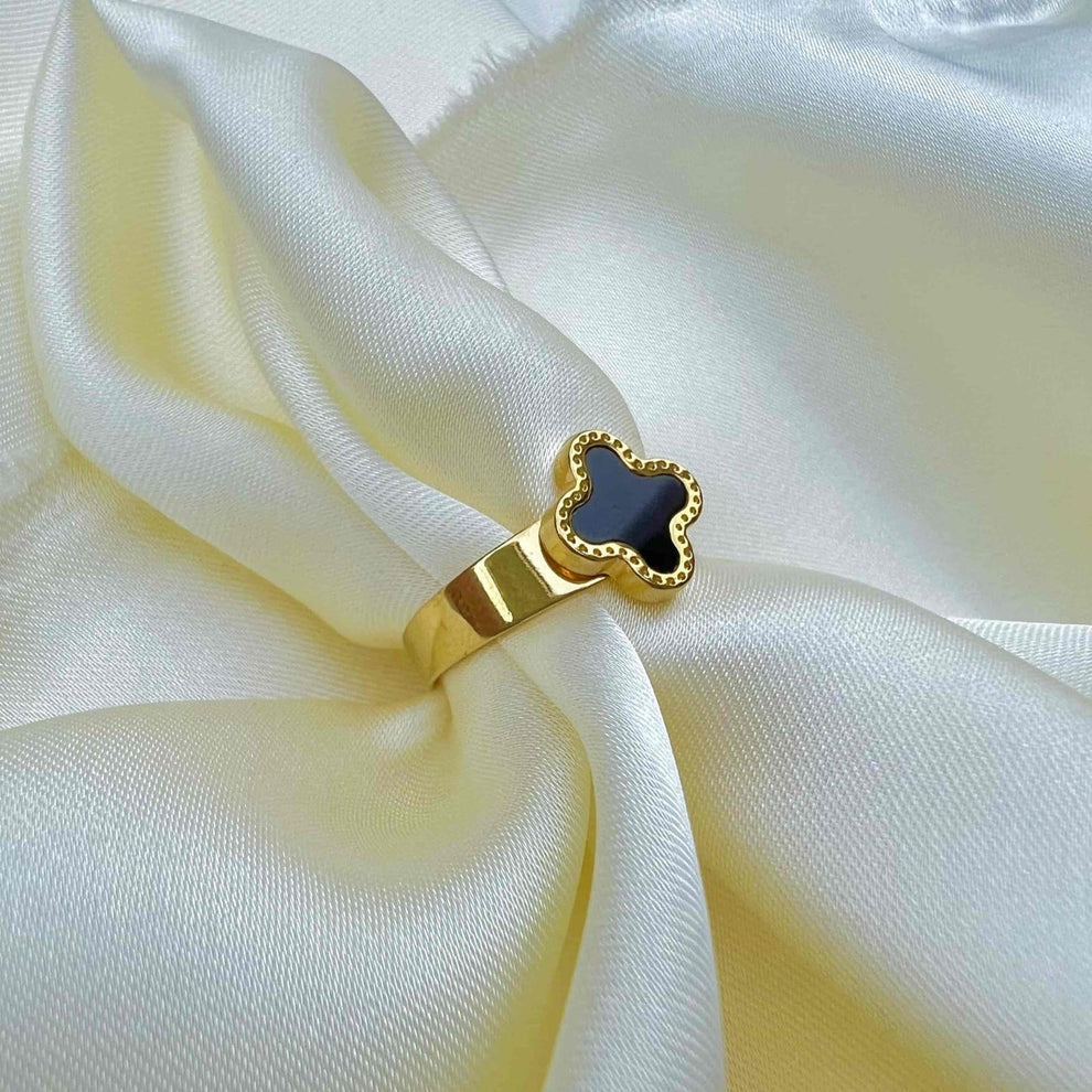 Clover Flower Ring Adjustable