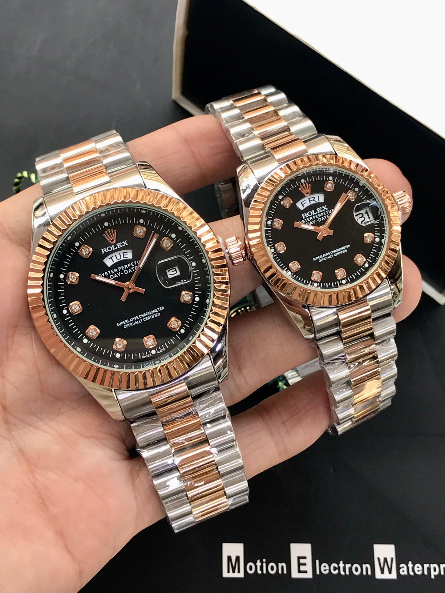 Rolex Pair Watch (Copper)