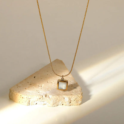 Square Pearl Necklace