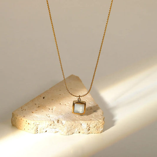 Square Pearl Necklace