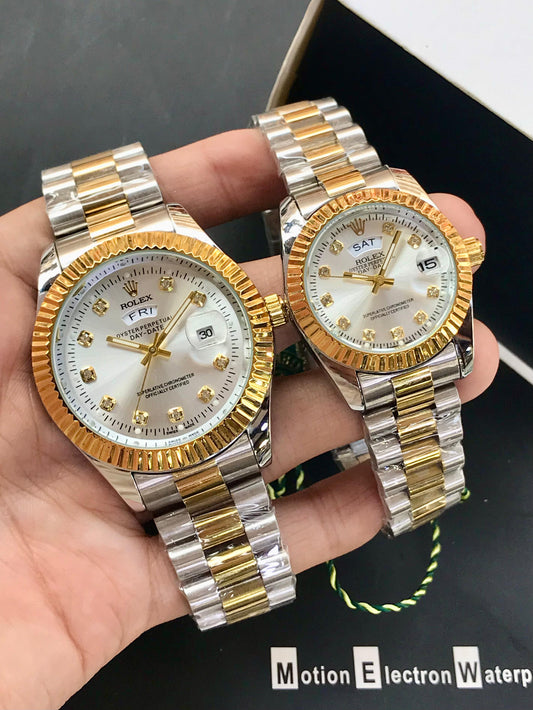 Rolex Pair Watch (Gold)