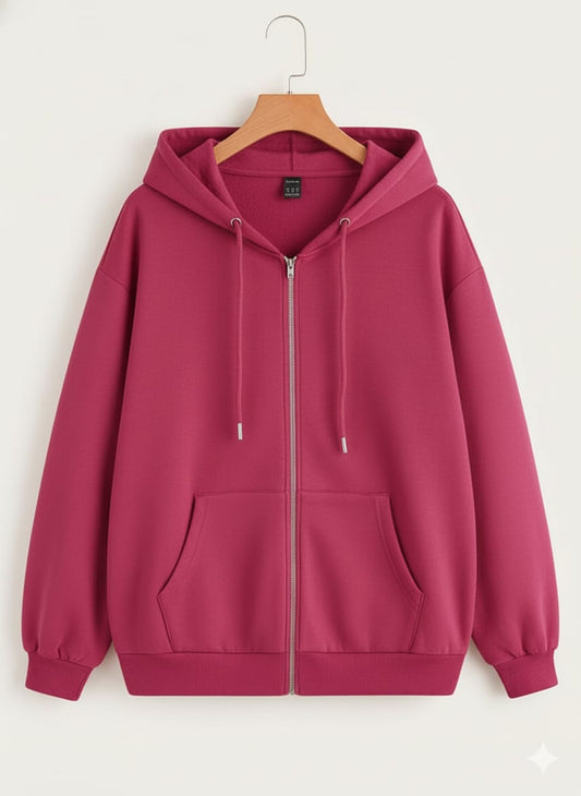 Pink Zipper Hoodie